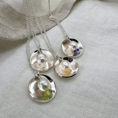 Silver Glow Moonstone June Birthstone Necklace | Open Fire | boogie + birdie