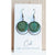 Grass Green Brass Circle Cork Earrings | boogie + birdie | Plum Tree Handmade