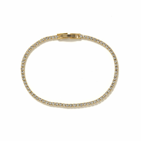 Clear Tennis Gold Bracelet | Lover’s Tempo | boogie + birdie

