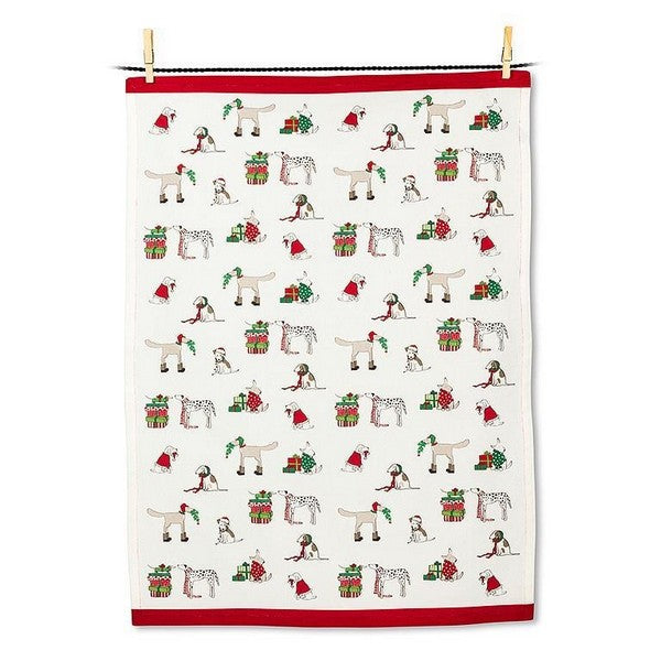 Holiday Dogs Tea Towel | Holiday Entertaining | boogie + birdie

