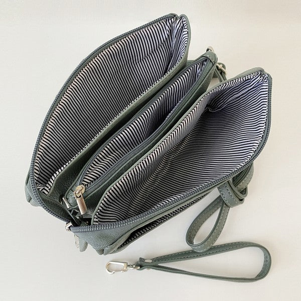 Gunmetal Multi-Pocket Crossbody Bag | Bags | boogie + birdie

