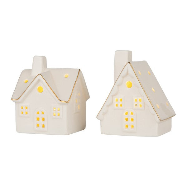 Ceramic House with Lights Table Decor | Holiday | boogie + birdie