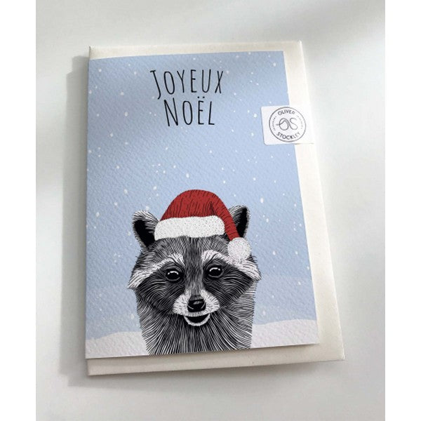 Baby Raccoon Noel Card | Oliver Stockley | boogie + birdie