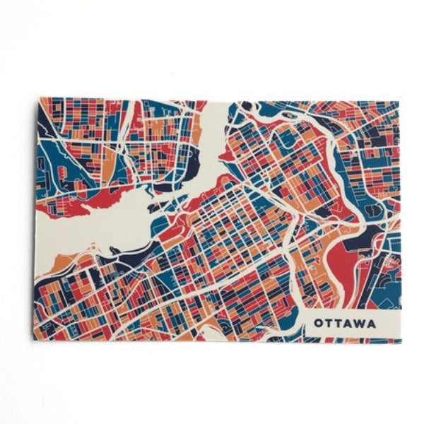 Chroma Ottawa Map Postcard | ILikeMaps | boogie + birdie