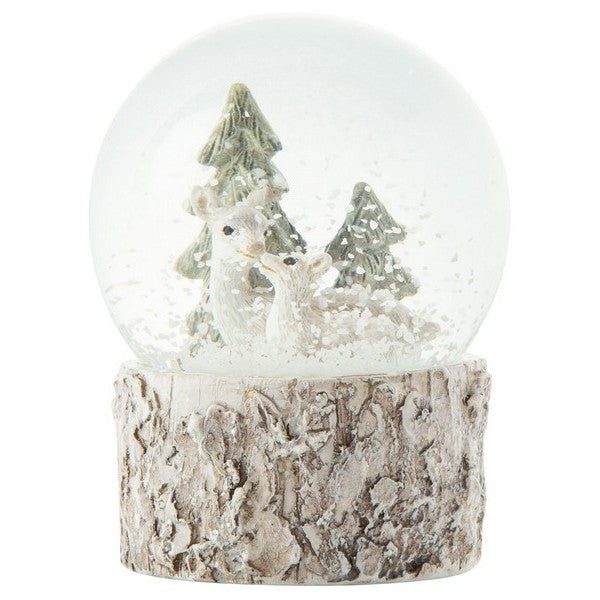 Snow Globe Doe and Fawn