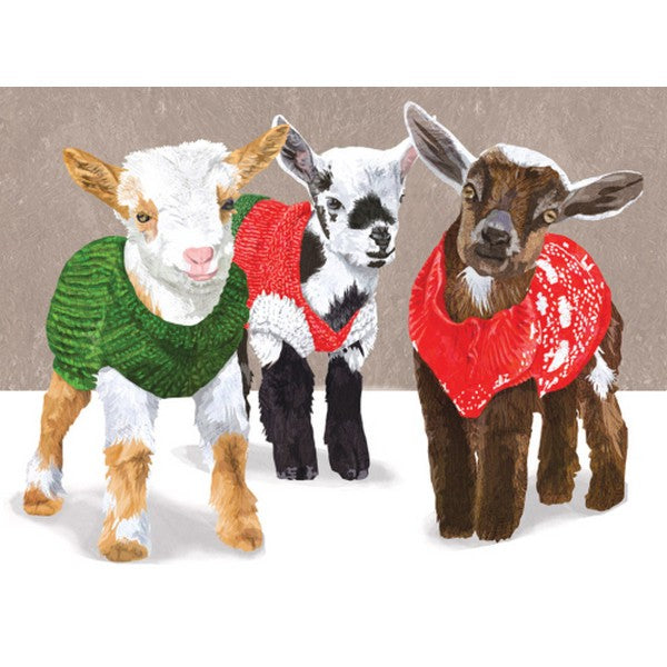 Goats in Sweaters Card | Holiday Cards | boogie + birdie