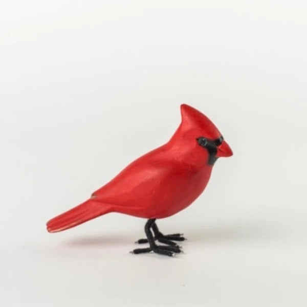 Hand Carved Cardinal 3" | Aviologie | boogie + birdie