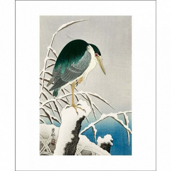 Heron in Snow Art Card | Holiday Cards | boogie + birdie