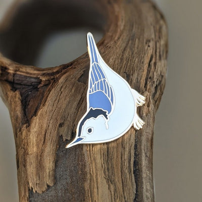 Nuthatch Enamel Pin | Crystal Driedger | boogie + birdie