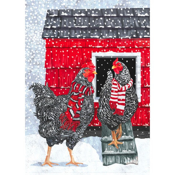 Winter Chickens Holiday Card