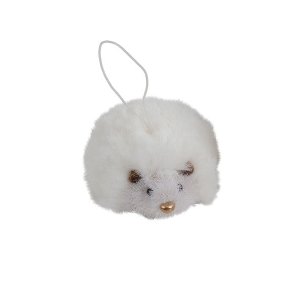 Lying Down Hedgehog Flocked Ornament | Holiday | boogie + birdie