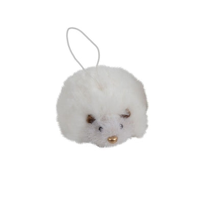 Lying Down Hedgehog Flocked Ornament | Holiday | boogie + birdie