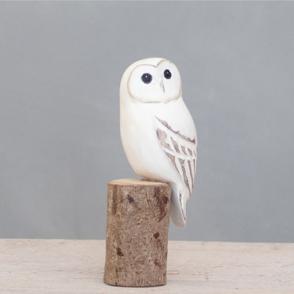 Hand-Carved Barn Owl