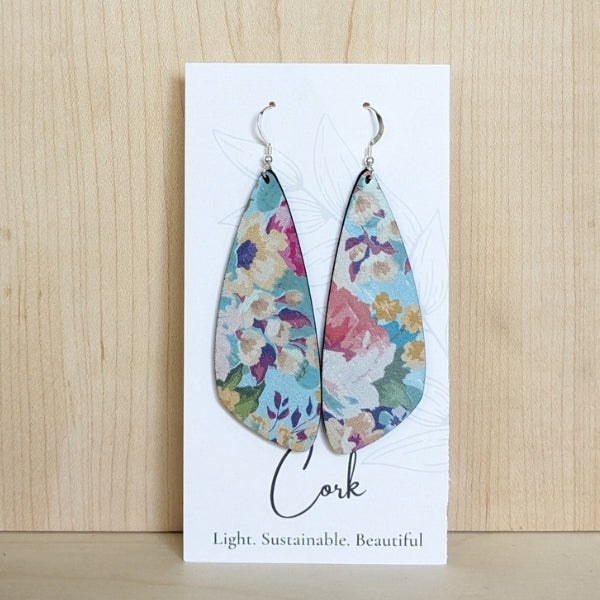 Spring Watercolours Wing Cork Earrings | Plum Tree | boogie + birdie