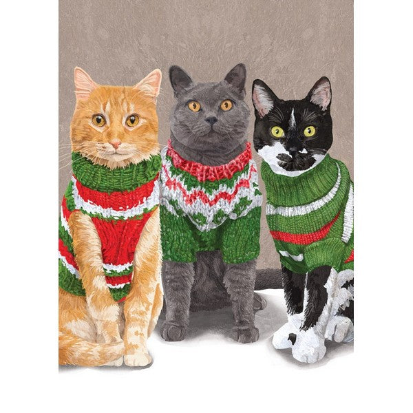 Cats in Sweaters Holiday Card