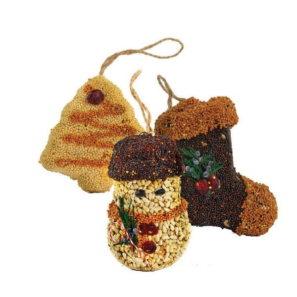 Christmas Bird Seed Ornaments | 3 Pack | Mr. Bird | boogie + birdie