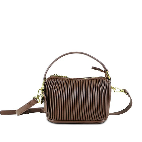 Espresso Brown Pleated Ella Crossbody | Pixie Mood | boogie + birdie