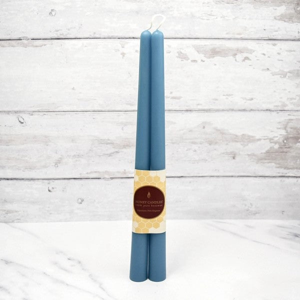 Glacier Teal Beeswax Taper Candles | Honey Candles | boogie + birdie