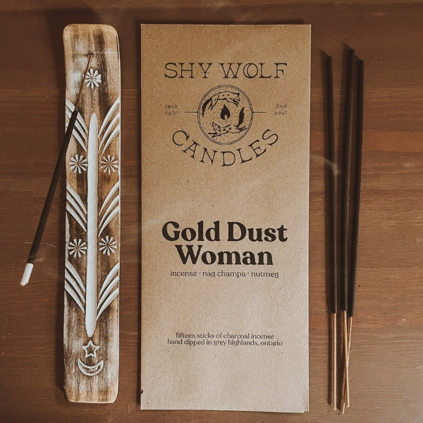 Gold Dust Woman Incense (Pack of 15) | Shy Wolf Candles | boogie + birdie