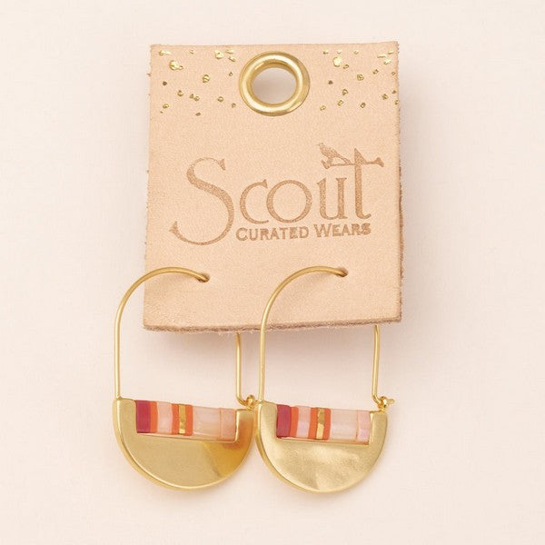 Gold Pink Good Karma Hoop Earrings | Scout Jewellery | boogie + birdie