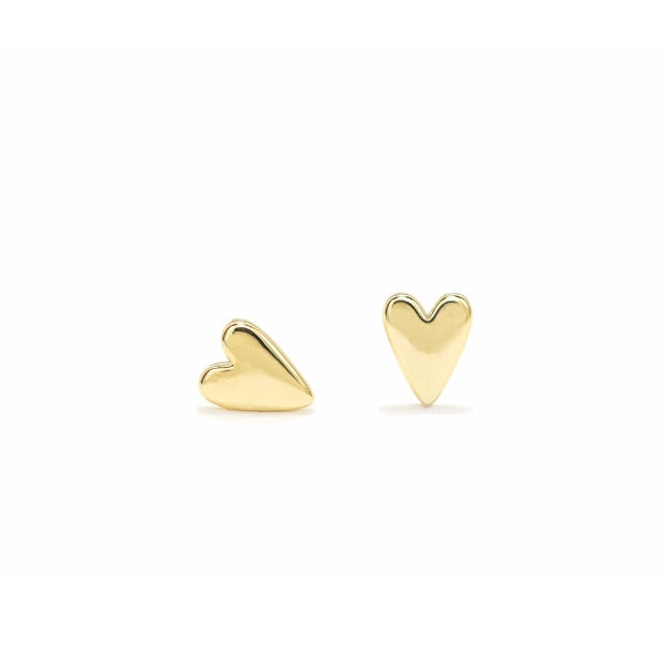 Gold Everly Heart Stud Earrings | Lover's Tempo | boogie + birdie