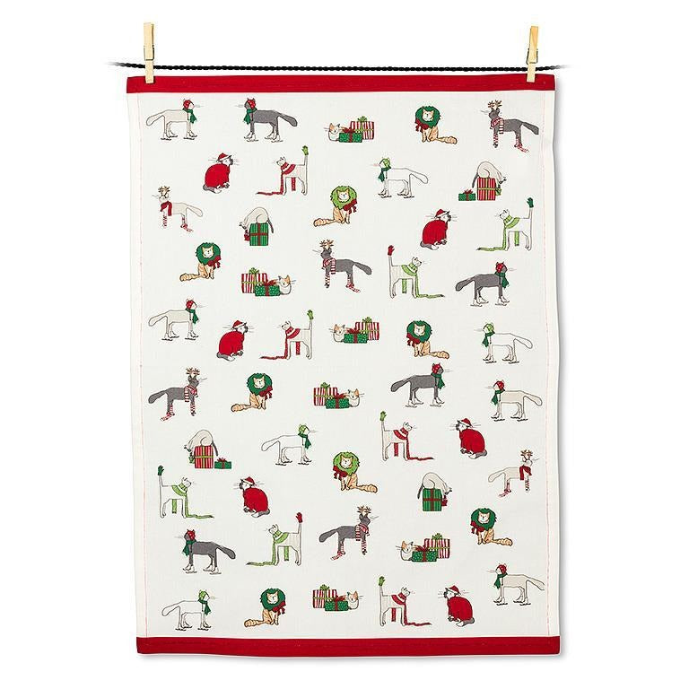 Holiday Cats Tea Towel | Holiday Entertaining | boogie + birdie

