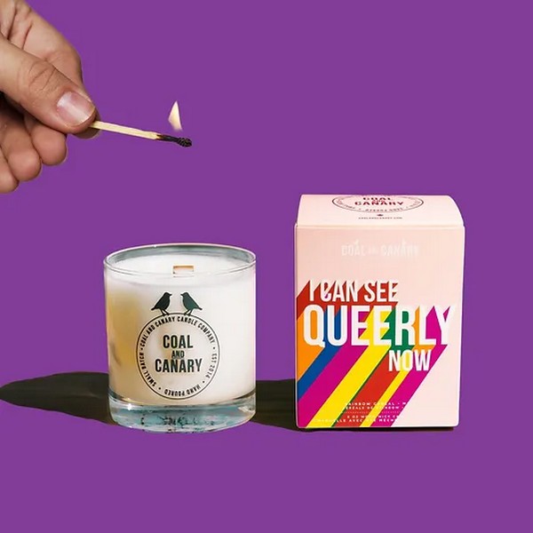 I Can See Queerly Now Candle | Coal & Canary | boogie + birdie