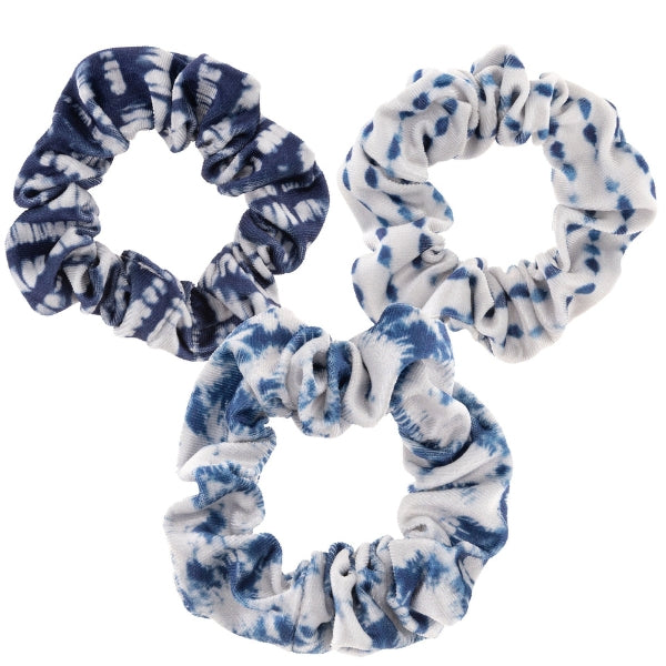 Indigo Blue Velvet Scrunchie Set | Karma Gifts | boogie + birdie