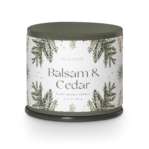 Balsam and Cedar Large Tin Candle | Illume | boogie + birdie