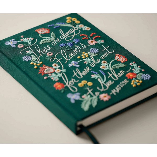 There Are Always Flowers Embroidered Journal | Rifle Paper Co | boogie+ birdie