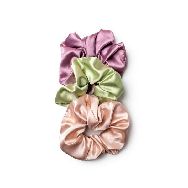 Satin Scrunchie Set | Lemon Lavender | boogie + birdie