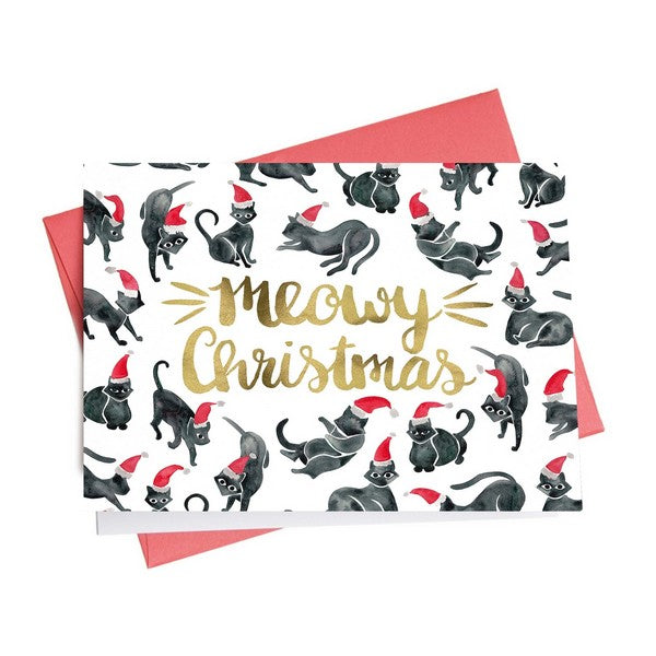 Meowy Christmas Card | Inkwell Cards | boogie + birdie