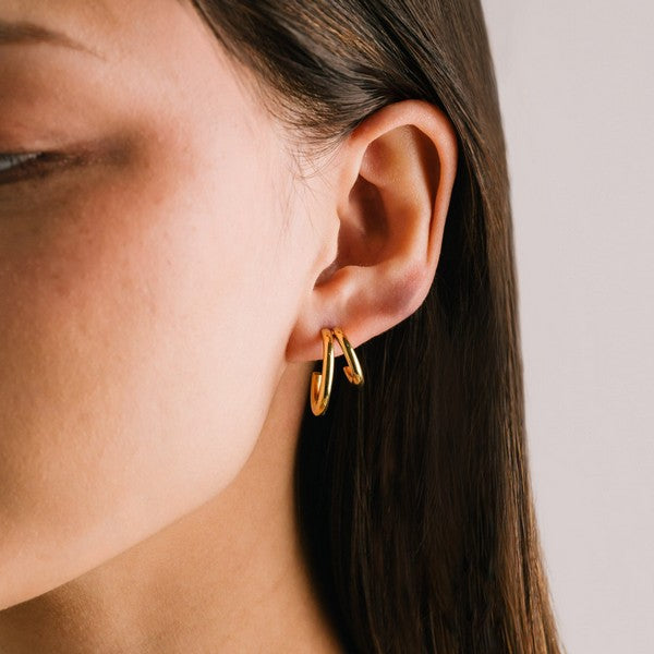 Gold Mila Waterproof Hoops | Lover’s Tempo | boogie + birdie