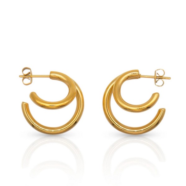 Gold Mila Waterproof Hoops | Lover’s Tempo | boogie + birdie

