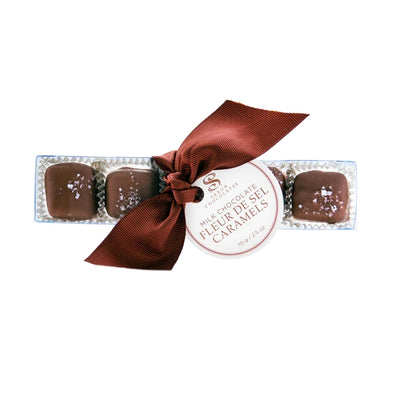 Milk Chocolate Fleur de Sel Caramels | Saxon Chocolates | boogie + birdie