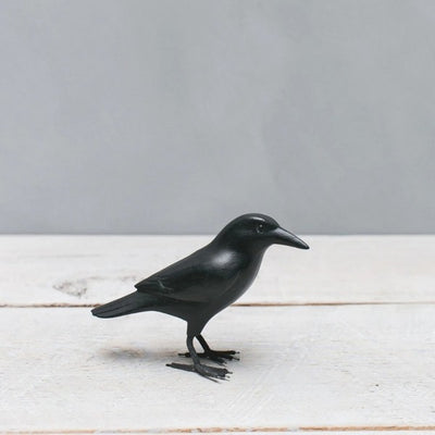 Mini Crow Hand Carved Statue | boogie + birdie