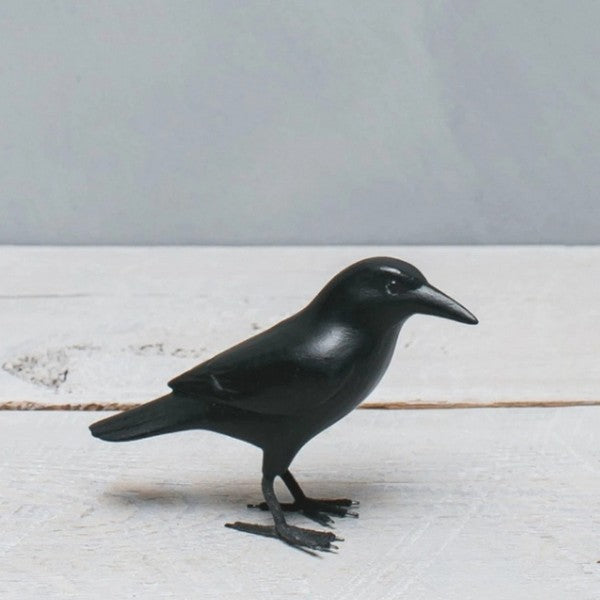 Mini Crow Hand Carved Statue | boogie + birdie