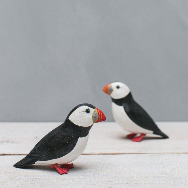 Mini Puffin Hand Carved Statue | boogie + birdie