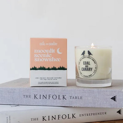 Moonlight Scenic Snowshoe Candle | Coal & Canary | boogie + birdie