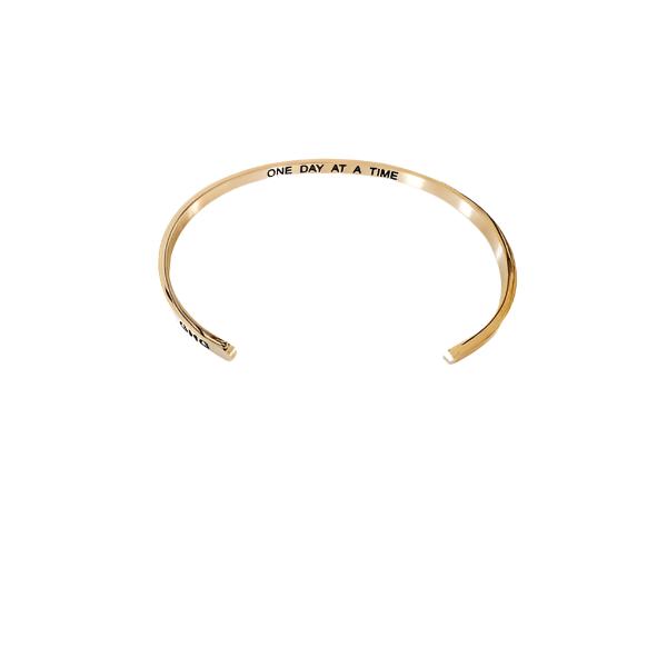 Gold One Day At A Time Bangle | boogie + birdie | Glass House Goods

