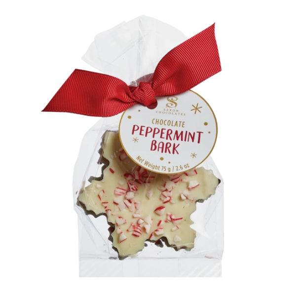 Peppermint Bark Snowflakes Bag | Saxon Chocolate | boogie + birdie