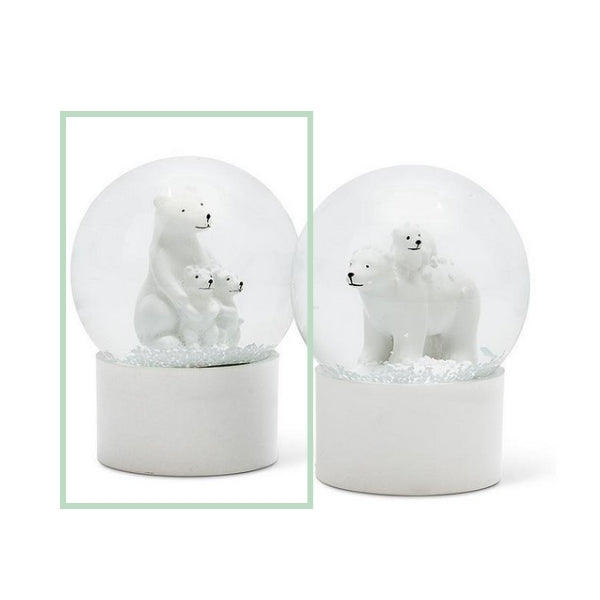 Polar Bear & Cubs Mini Snowglobe | Holiday Decor | boogie + birdie