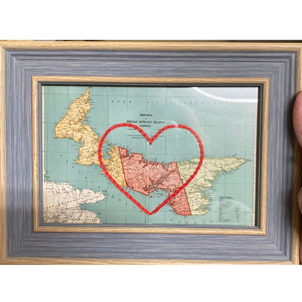 Prince Edward Island Heart Map - Blue | Sadie & June | boogie + birdie

