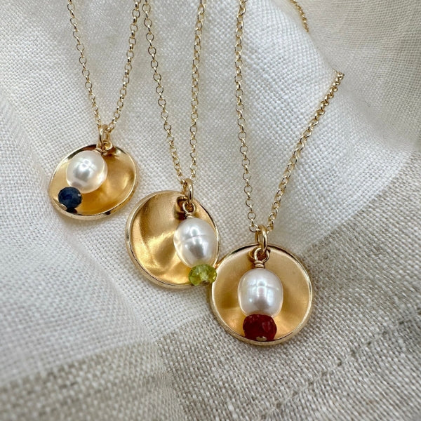 Gold Glow Opal October Birthstone Necklace | Open Fire | boogie + birdie