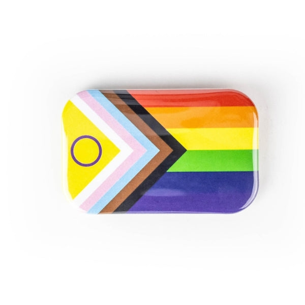 Progress Pride Flag Button | Ifs, Ands, Or Buttons | boogie + birdie