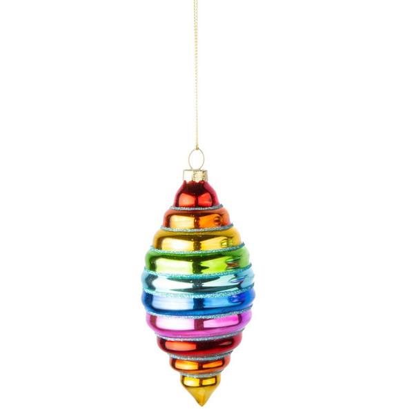 Rainbow Teardrop Glass Ornament | Holiday | boogie + birdie