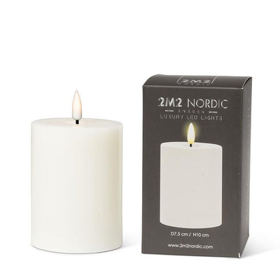 Flameless LED Pillar Cream Candle | Decor | boogie + birdie