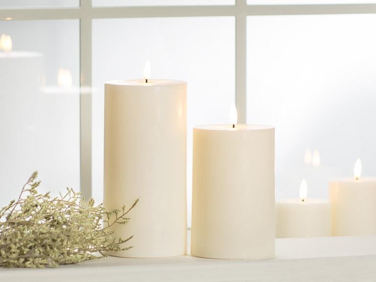 Flameless LED Pillar Cream Candle | Decor | boogie + birdie