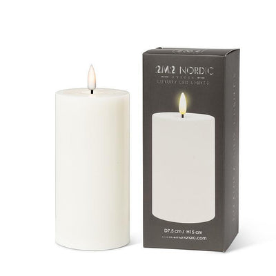 Flameless LED Pillar Cream Candle | Decor | boogie + birdie