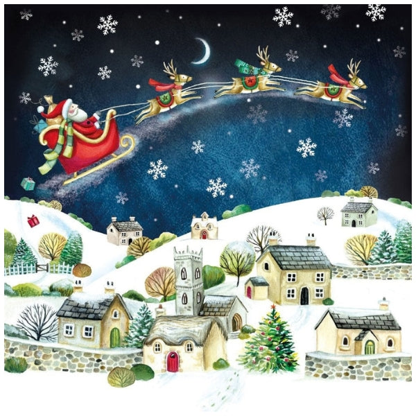 Santa Over the Rooftops Boxed Cards | The Holidays | boogie + birdie